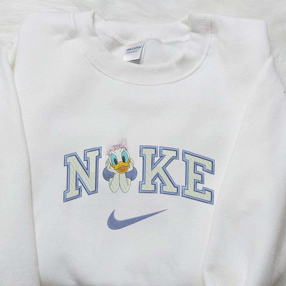 Daisy Duck Cute x Nike Embroidered Shirt Donal Duck Embroidered Shirt Custom Nike Embroidered Shirt