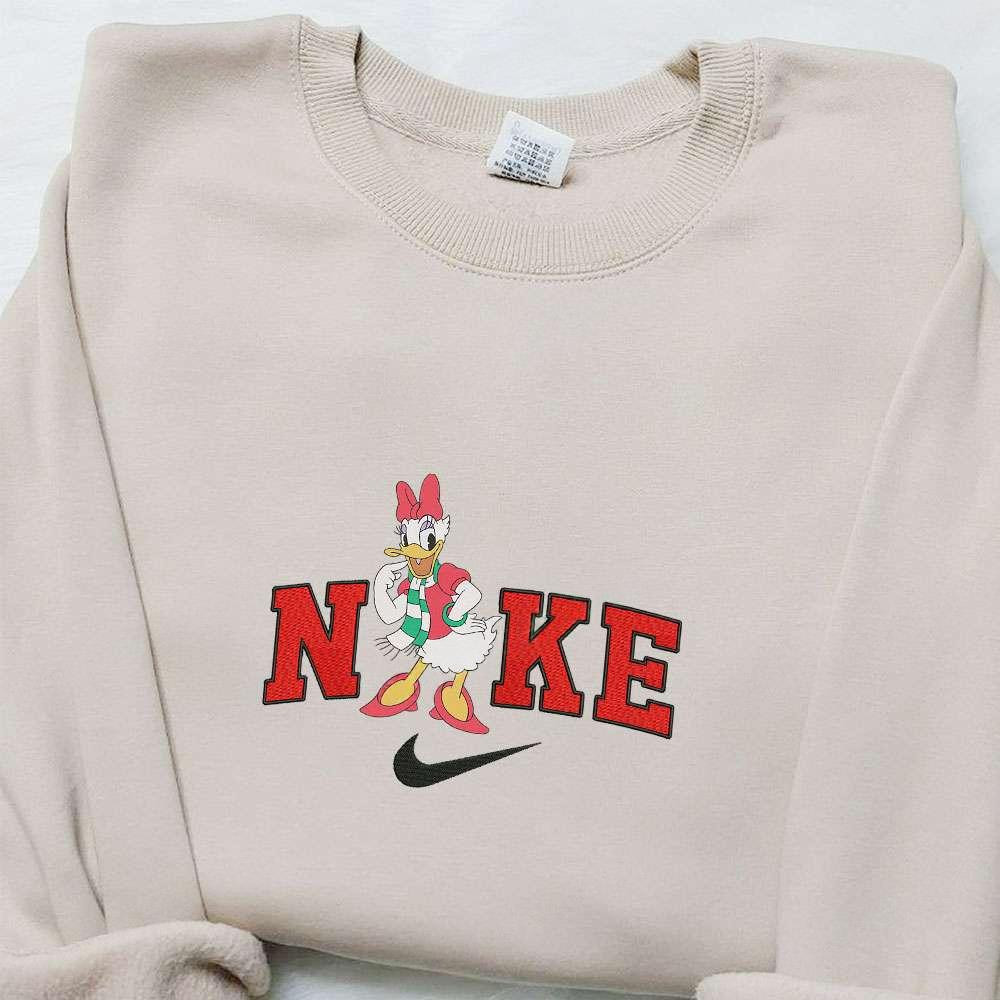 Daisy Duck Disney x Nike Christmas Embroidered Sweatshirt Cartoon Christmas Embroidered Shirt Best Christmas Gift Ideas