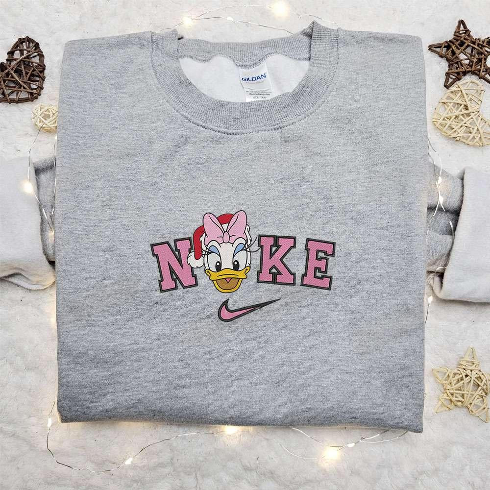 Daisy Duck Head x Nike Christmas Embroidered Sweatshirt Cartoon Christmas Embroidered Shirt Best Christmas Gift Ideas