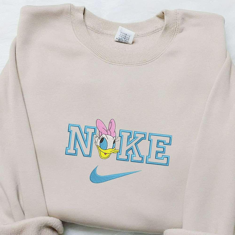 Daisy Duck Head x Nike Embroidered Shirt Disney Characters Embroidered Hoodie Best Gift Ideas For Girls