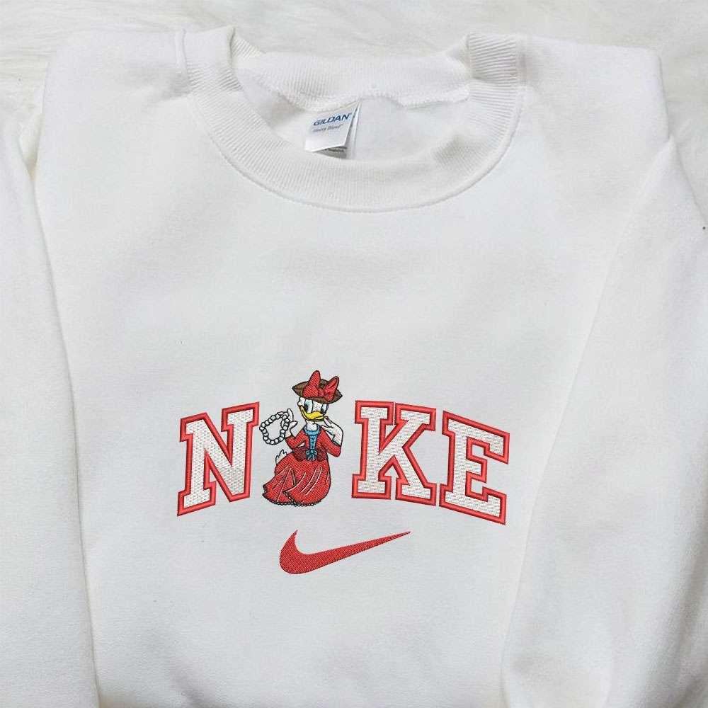 Daisy Duck Pirate x Nike Embroidered Shirt Disney Characters Embroidered Shirt Cartoon Embroidered Hoodie