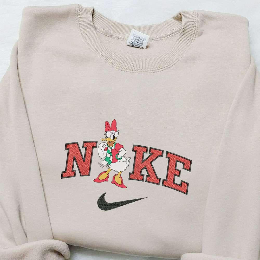 Daisy Duck x Nike Christmas Embroidered Sweatshirt Disney Movie Christmas Embroidered Shirt Best Christmas Gift Ideas