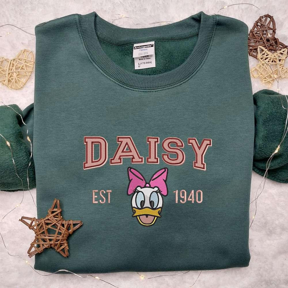Daisy Est 90 Embroidered Shirt Disney Characters Embroidered Hoodie Best Gift Ideas
