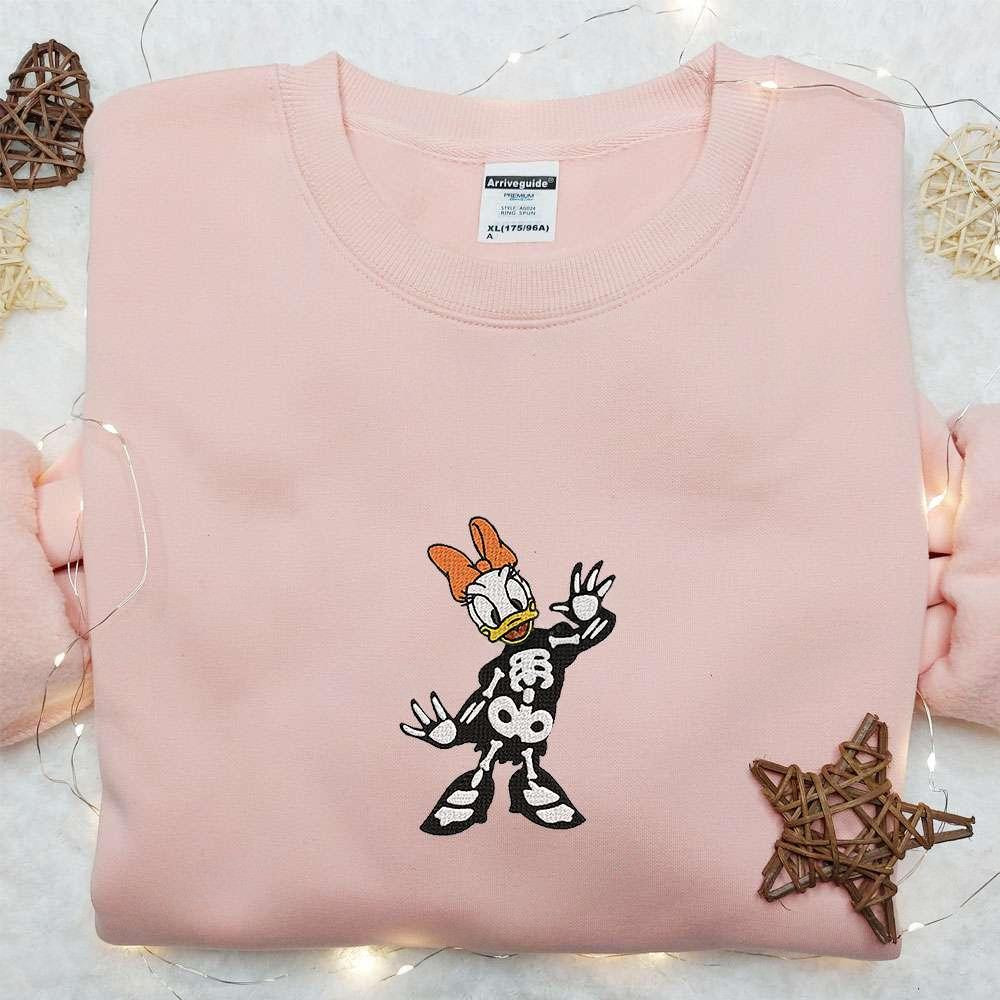 Daisy Skeleton Embroidered Hoodie Disney Character Embroidered Hoodie Best Gift Ideas