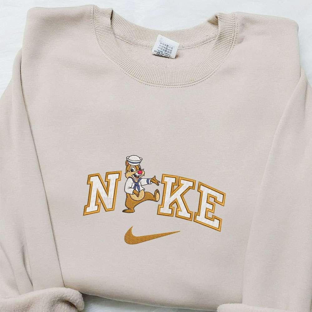 Dale Cruise x Nike Embroidered Shirt Chip And Dale Cartoon Embroidered Shirt Nike Inspired Embroidered Hoodie