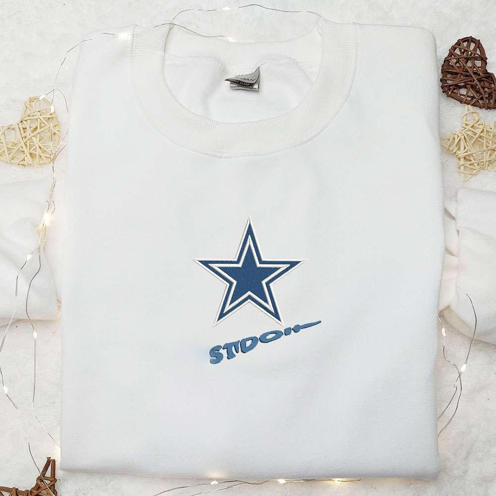 Dallas Cowboys Just Do It x Nike Swoosh Embroidered Shirt NFL Sports Embroidered Hoodie Best Gift Idea