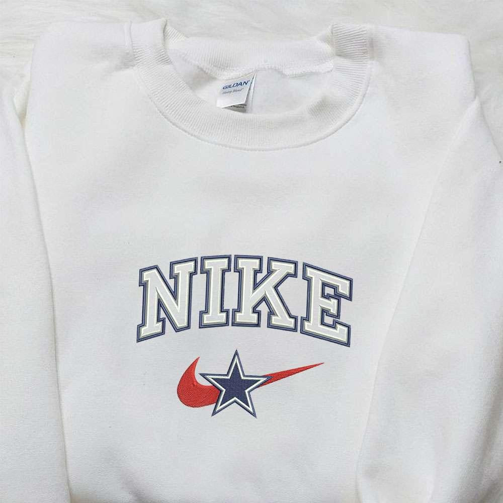 Dallas Cowboys x Nike Embroidered Shirt NFL Sports Embroidered Shirt Nike Inspired Embroidered Hoodie