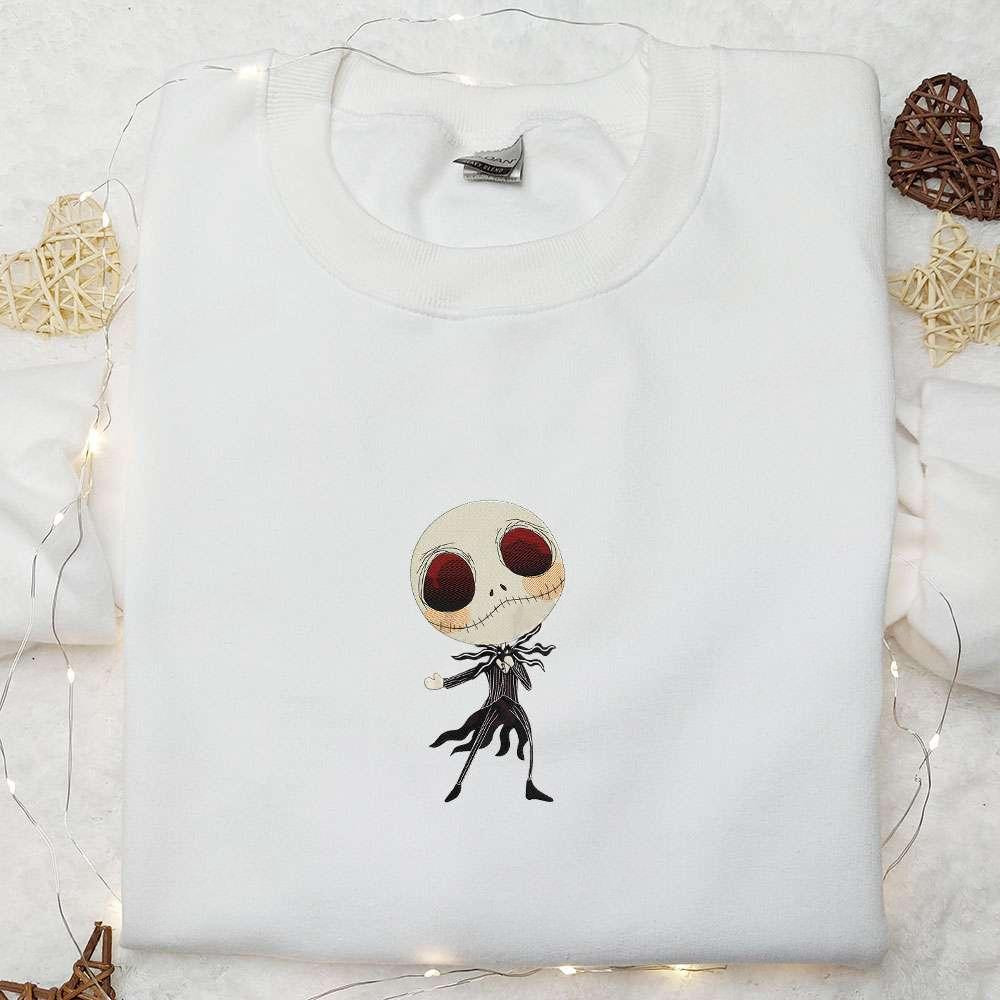 Dancing Jack Skellington The Nightmare Before Christmas Embroidered Shirt Halloween Movie Embroidered Shirt Best Halloween Gifts for Family