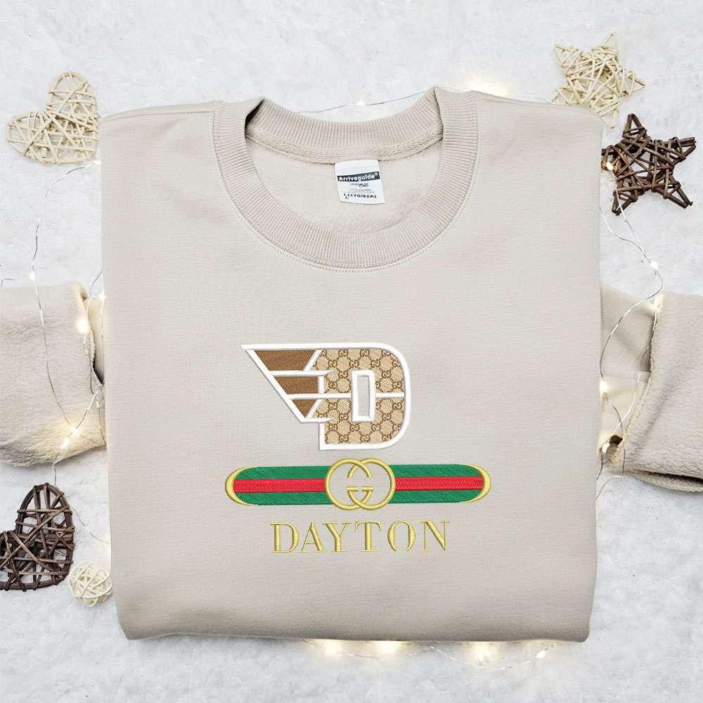 Dayton Flyers x Gucci Embroidered Shirt NCAA Sports Embroidered Hoodie Best Gift Idea