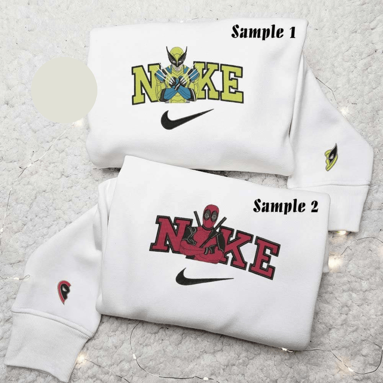 Deadpool And Wolverine Marvel Comic Embroidered Couples Shirts