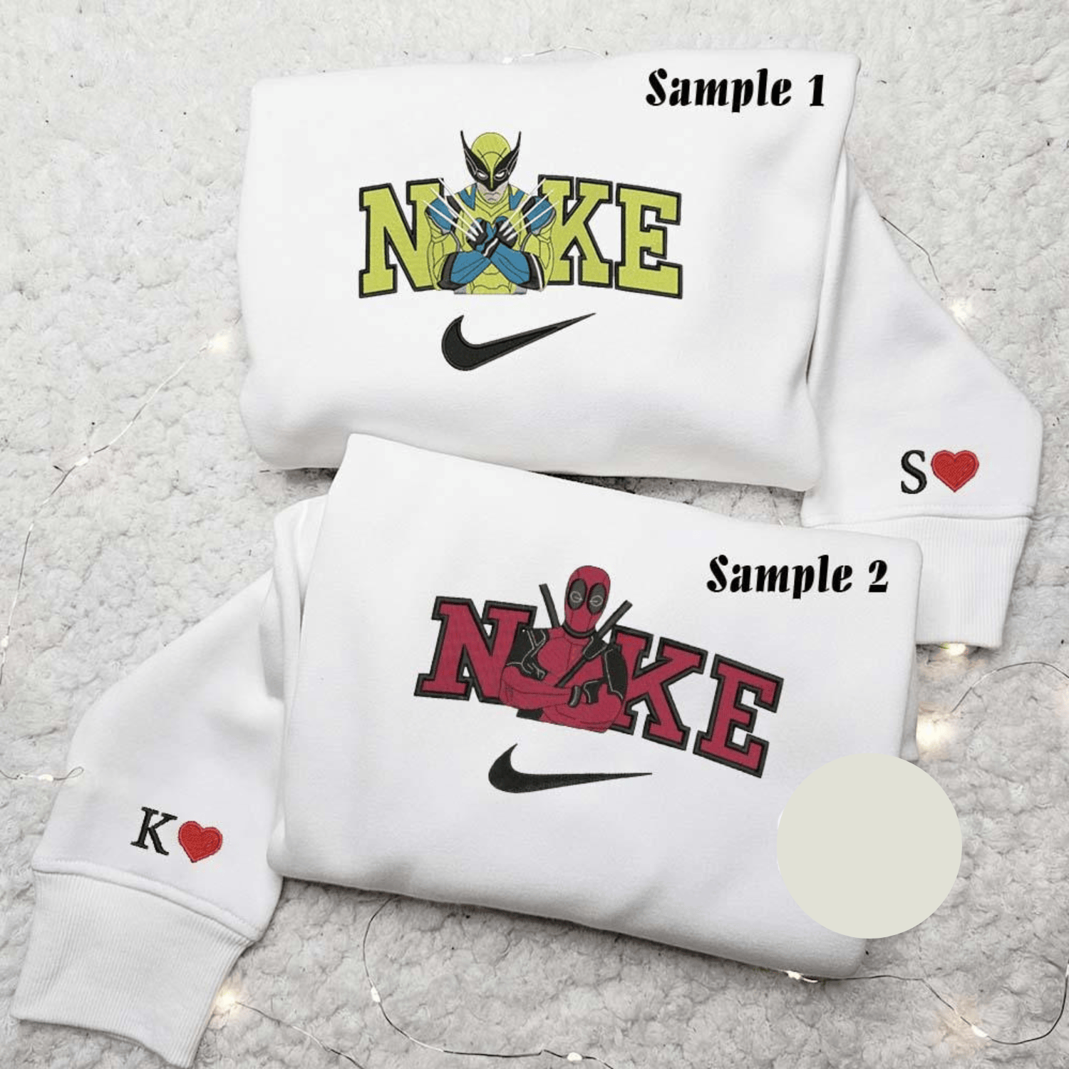 Deadpool And Wolverine Marvel Movie Embroidered Couples Shirts