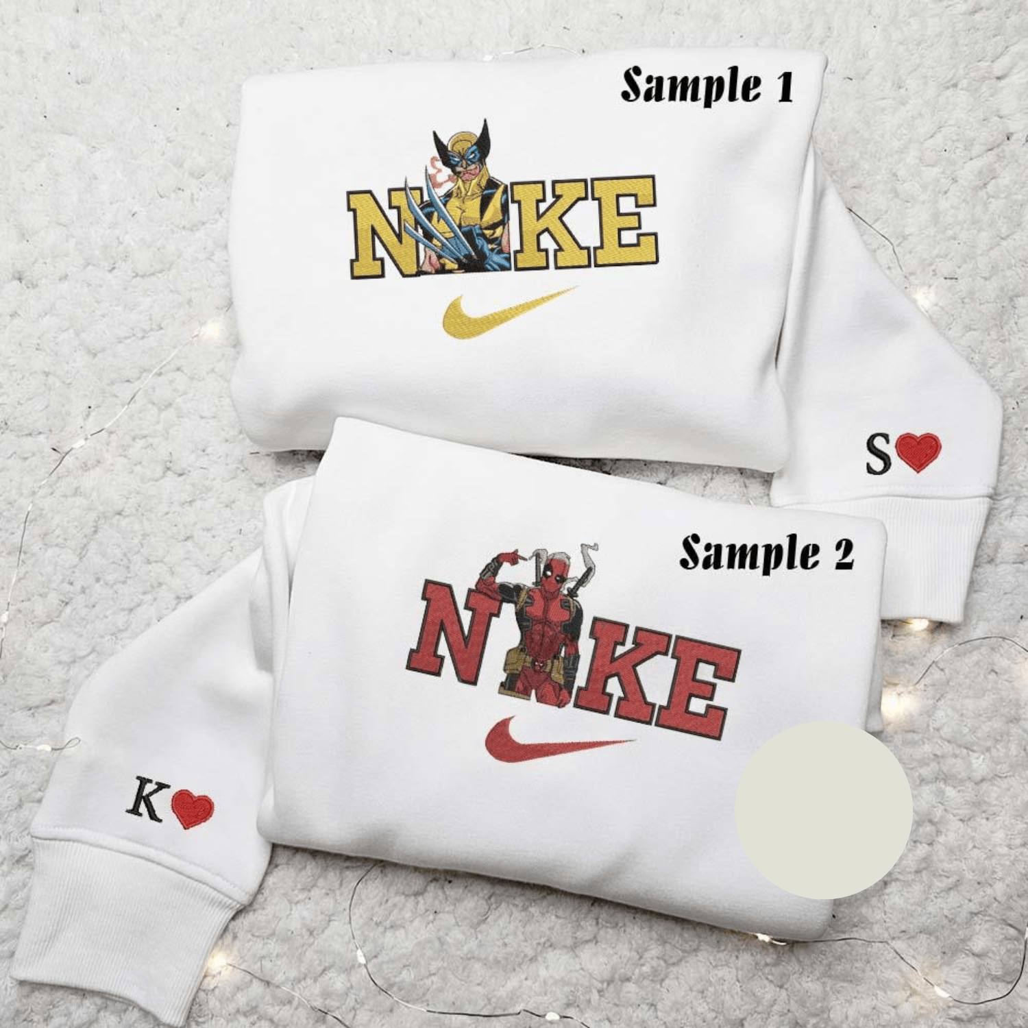 Deadpool And Wolverine Marvel Movie Embroidered Couples Shirts