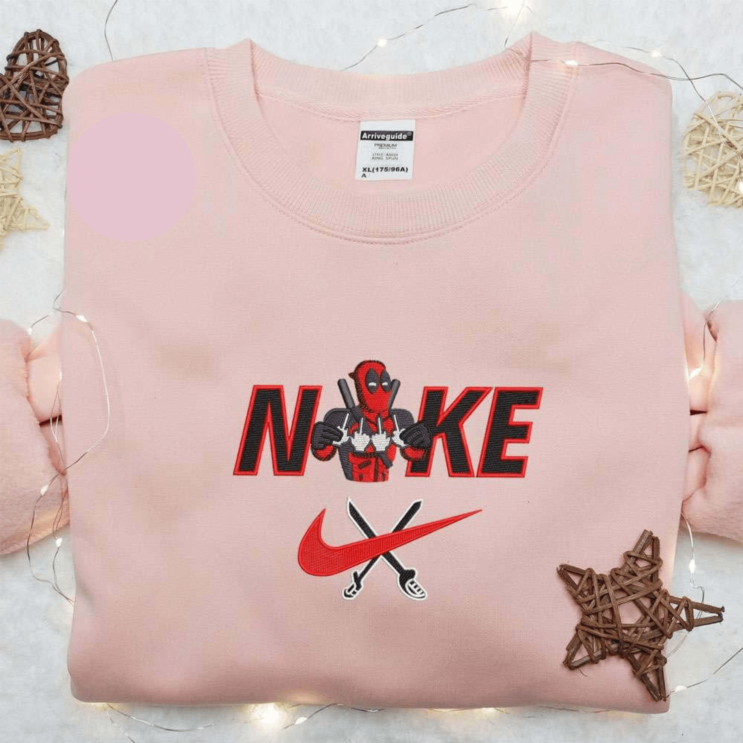 Deadpool Middle Finger Reaction Marvel Movie Embroidered Shirt, Best Gift For Fans