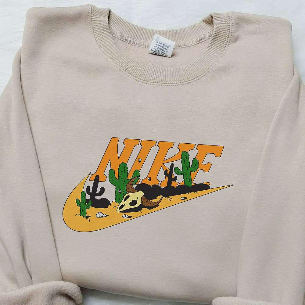 Desert x Nike Embroidered Shirt Cartoon Embroidered Shirt Custom Nike Embroidered Shirt