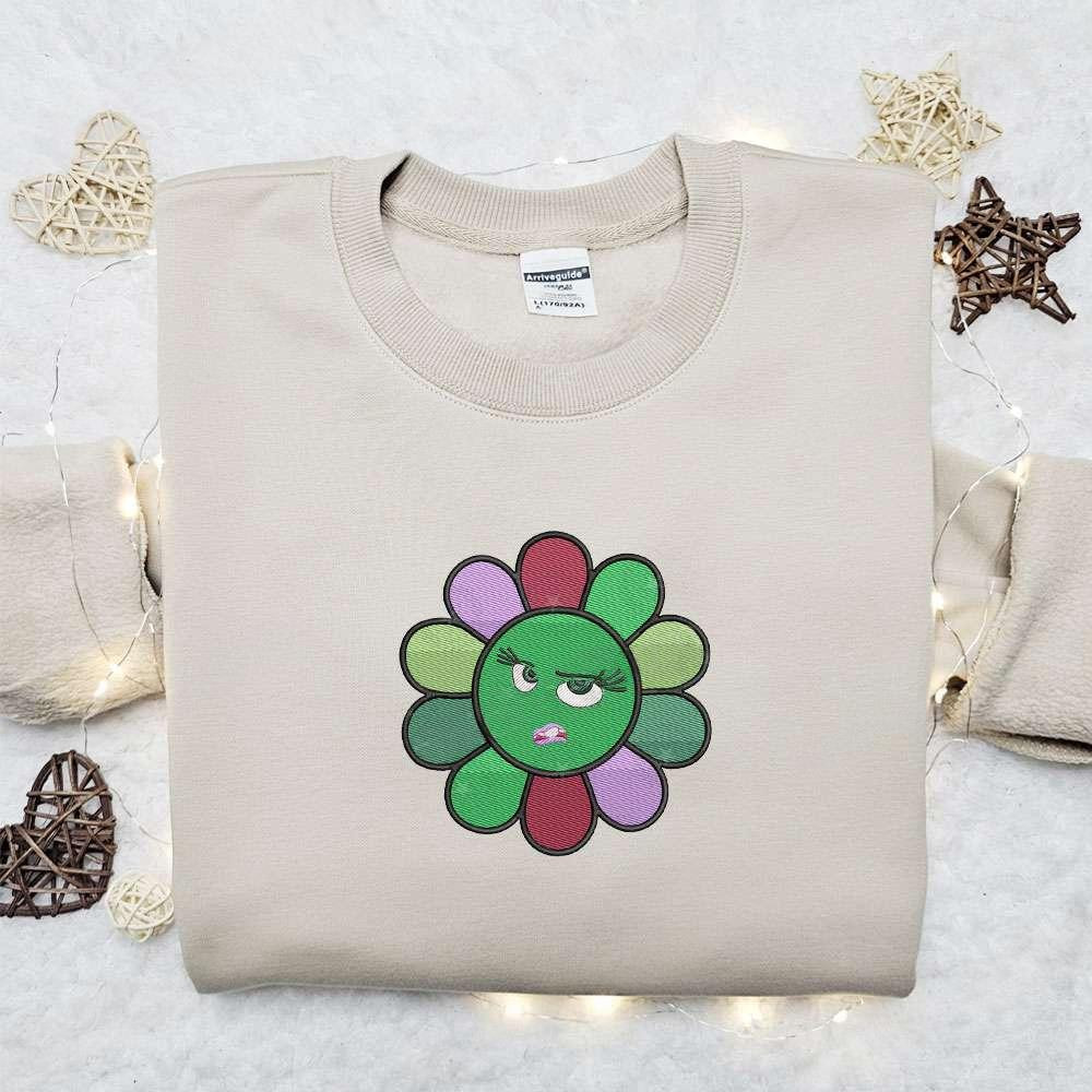 Disgust Flower Team Inside Out Embroidered Shirt Best Gift Idea For Family