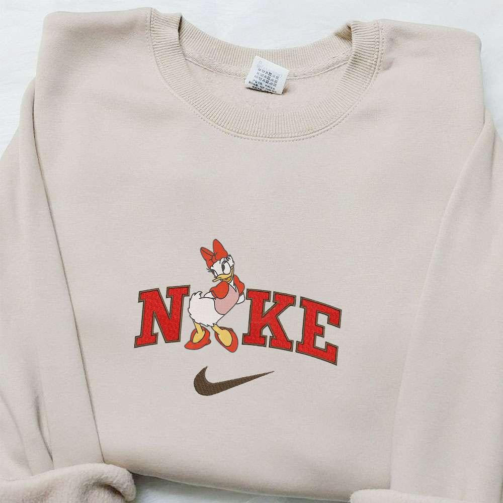 Disney Elegant Daisy Duck x Nike Christmas Embroidered Sweatshirt Movie Christmas Embroidered Shirt Best Christmas Gift Ideas
