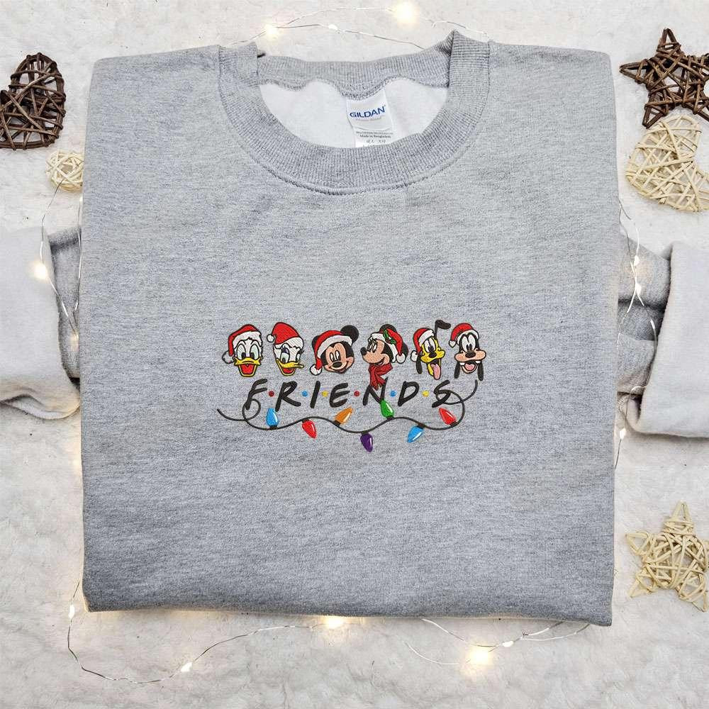 Disney Friends Team x Nike Christmas Embroidered Sweatshirt Cartoon Christmas Embroidered Shirt Best Christmas Gift Ideas