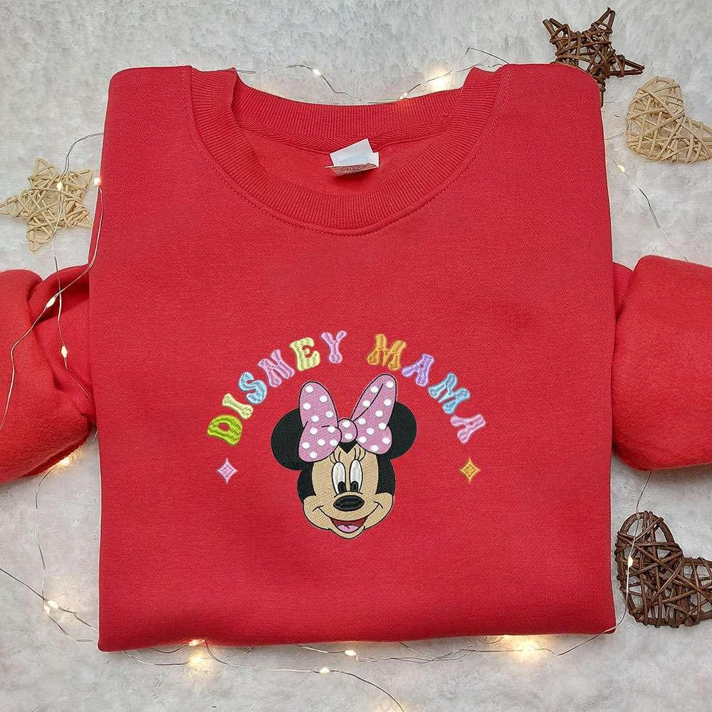 Disney Mama Minnie Embroidered Shirt Mothers Day Embroidered Hoodie Best Gift For Mom