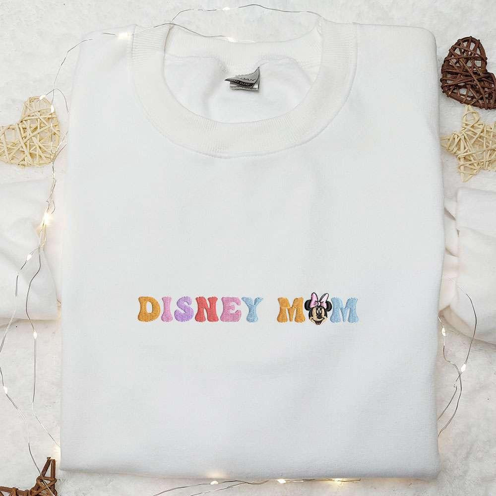 Disney Mom Minnie Mouse Embroidered Shirt Disney Characters Embroidered Hoodie Best Mothers Day Gift