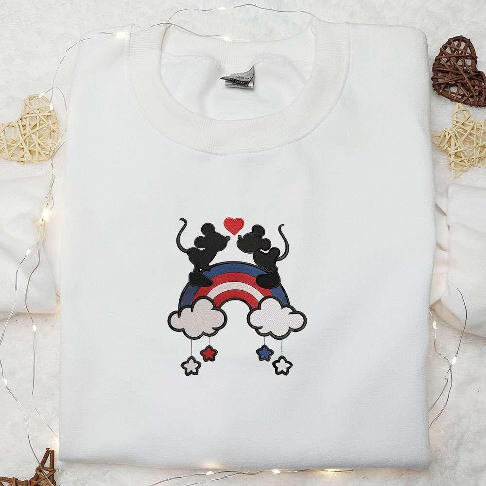 Disney Mouses Happy 4th of July Embroidered Shirt National Day Gifts Best Patriotic Shirts