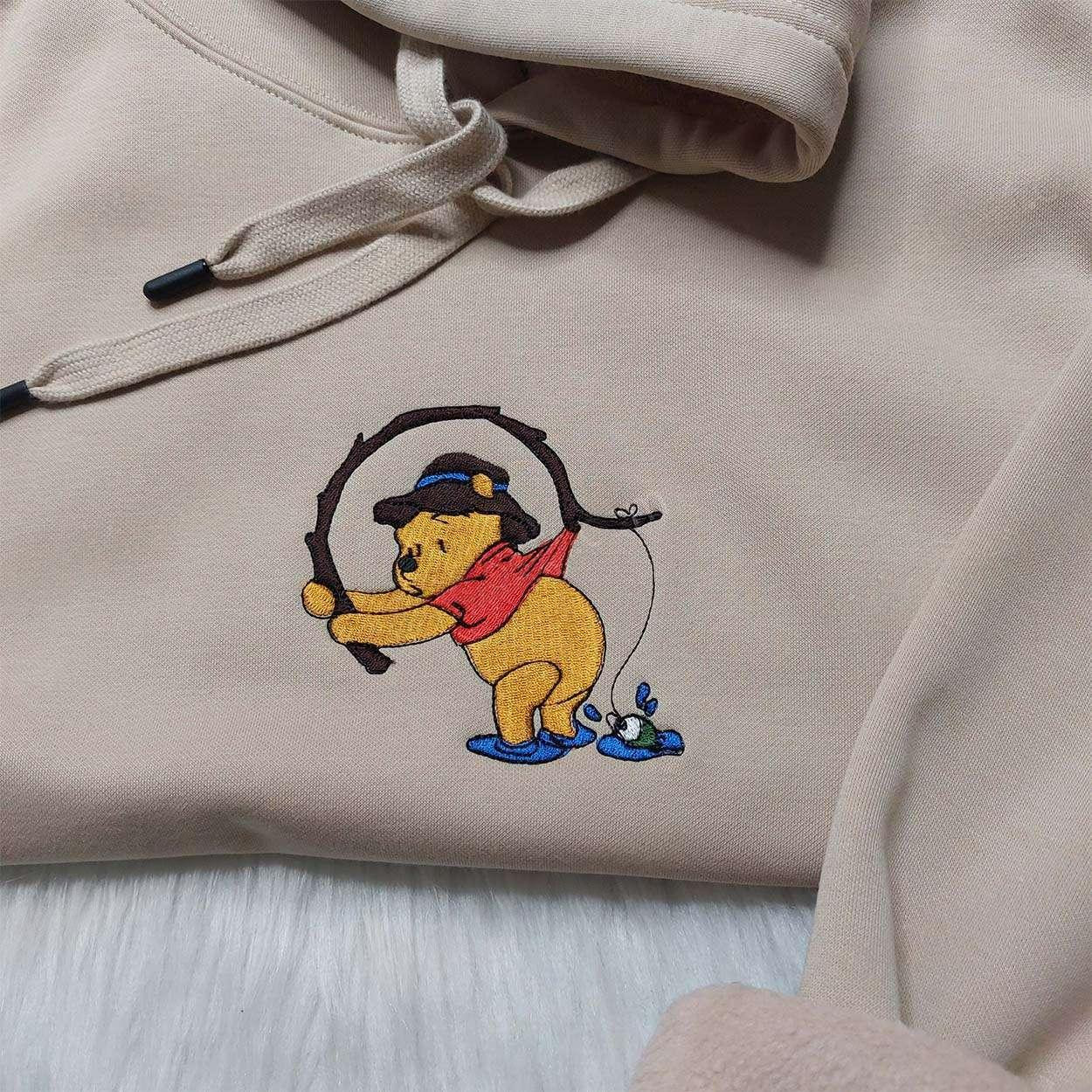 Disney Pooh Embroidered Shirt, Disney Embroidered Sweatshirt, Disney Family Shirts