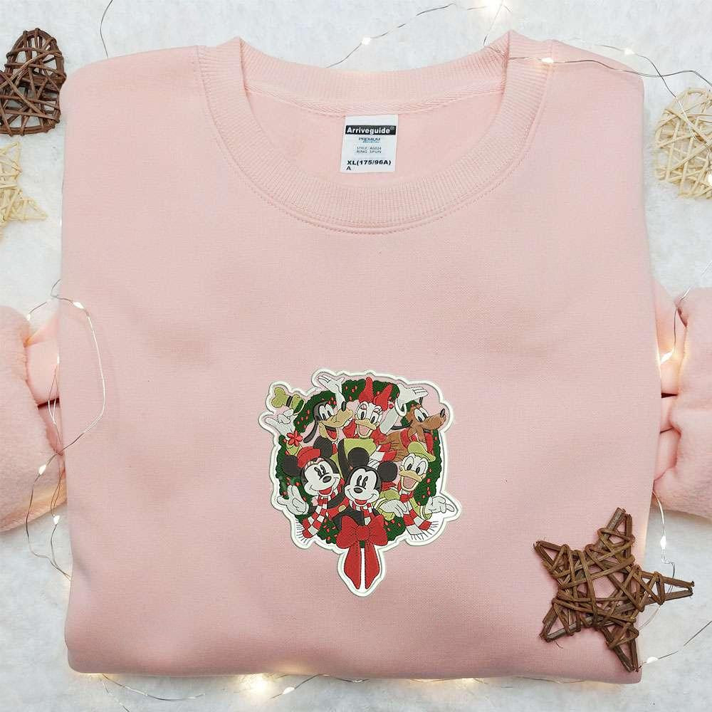 Disney Squad Christmas Embroidered Shirt Disney Christmas Embroidered T shirt Best Christmas Gift Ideas