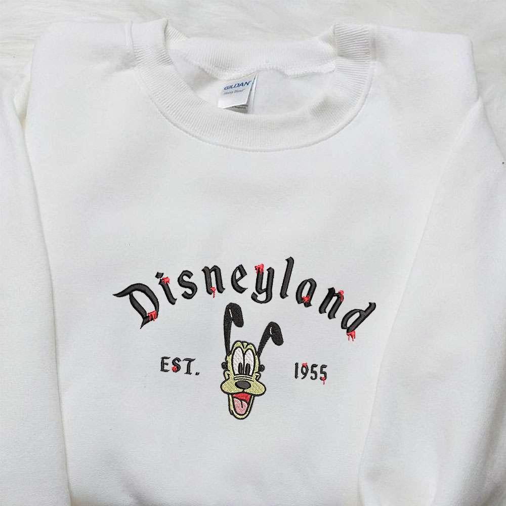 Disneyland Pluto Est 9 Embroidered Shirt Disney Halloween Embroidered Shirt Best Gifts for Family
