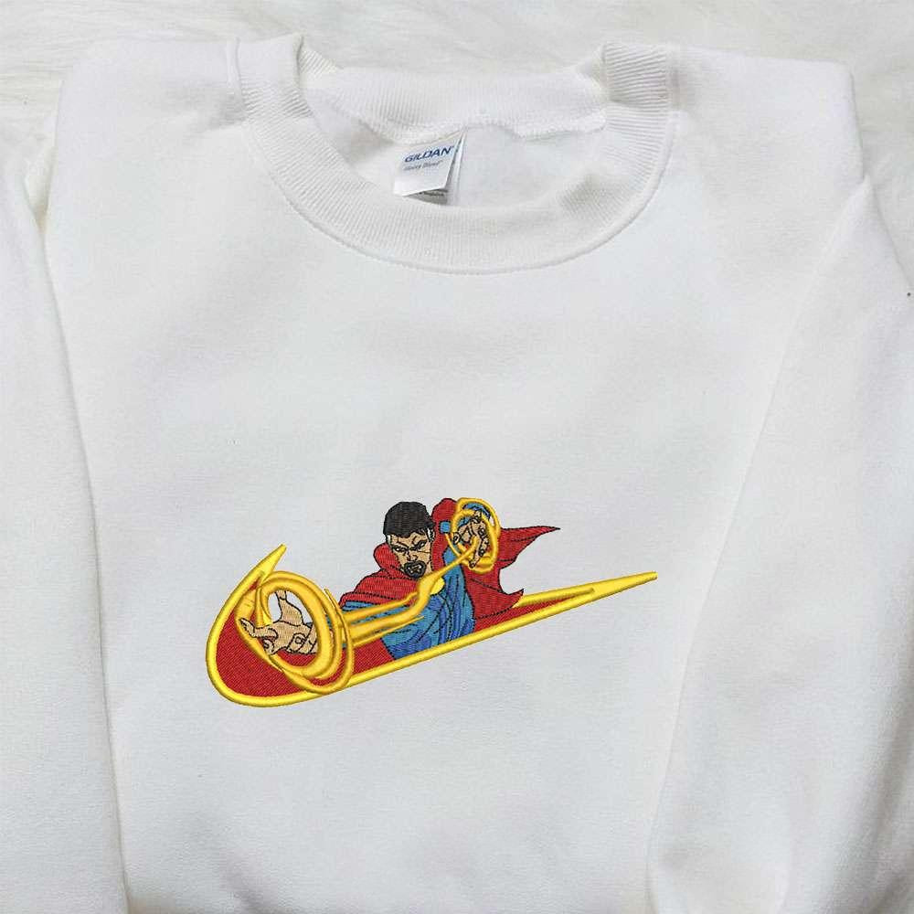Doctor Strange x Nike Swoosh Movie Embroidered Shirt Custom Nike Embroidered Shirt Best Birthday Gift Ideas
