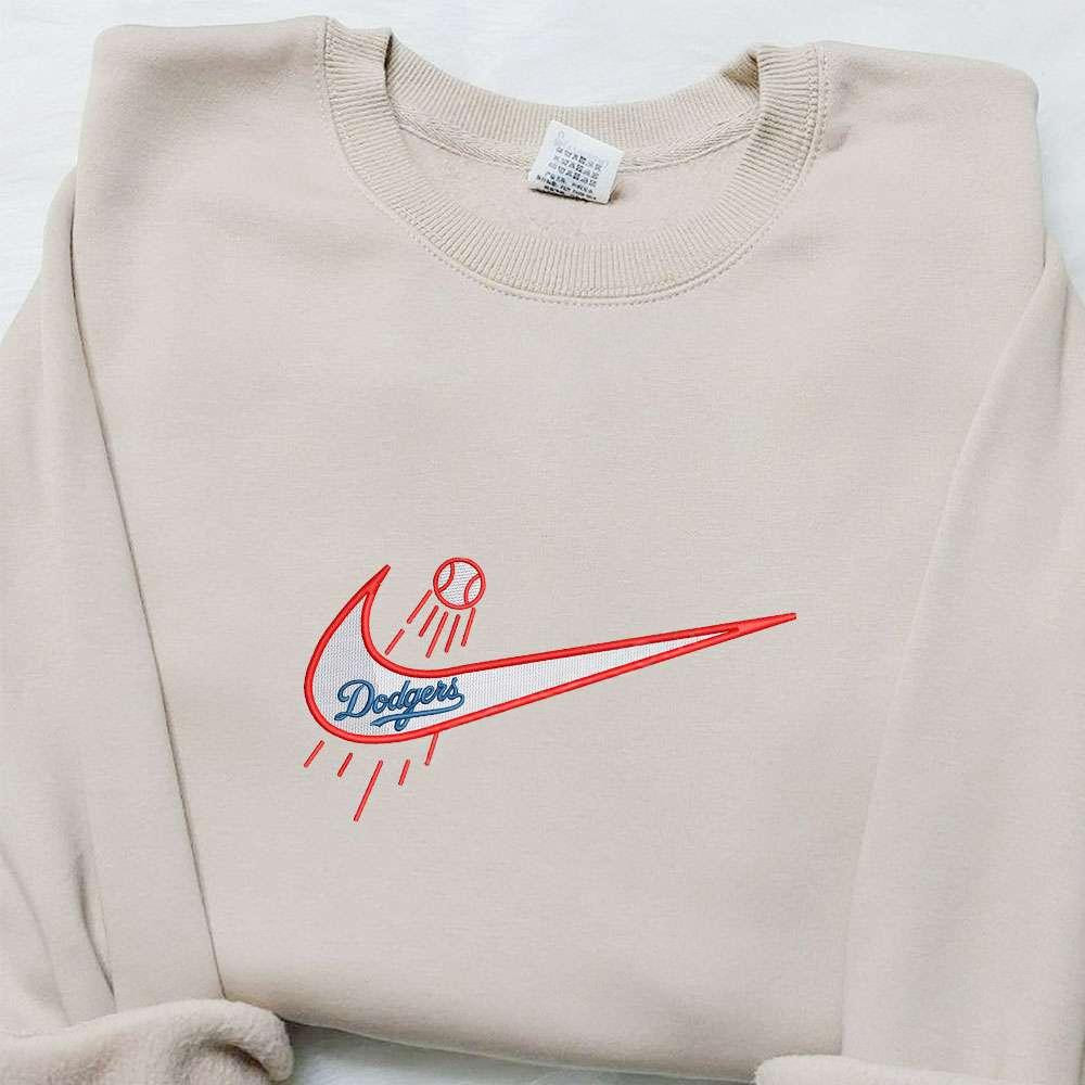 Dodgers Baseball Team x Nike Embroidered Shirt Sports Embroidered Hoodie Best Gifts For Family