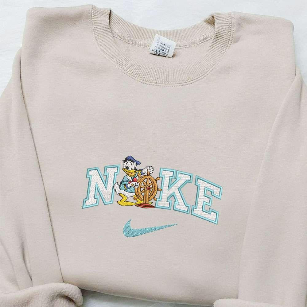 Donald Duck Cruise x Nike Embroidered Shirt Disney Characters Embroidered Shirt Nike Inspired Embroidered Hoodie