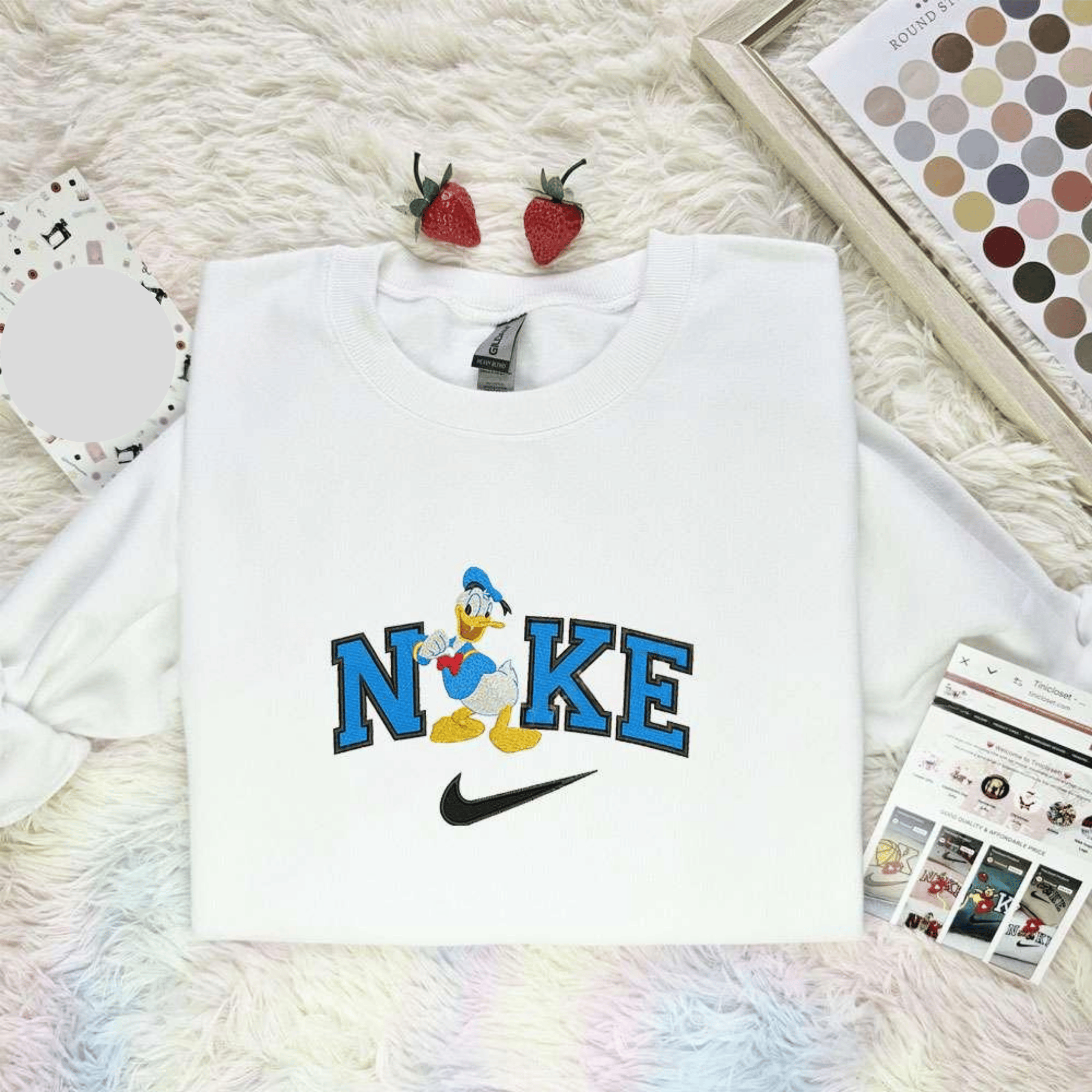 Donald Duck Embroidered Shirt Disney Characters Embroidered Hoodie Best Gift Idea For Family