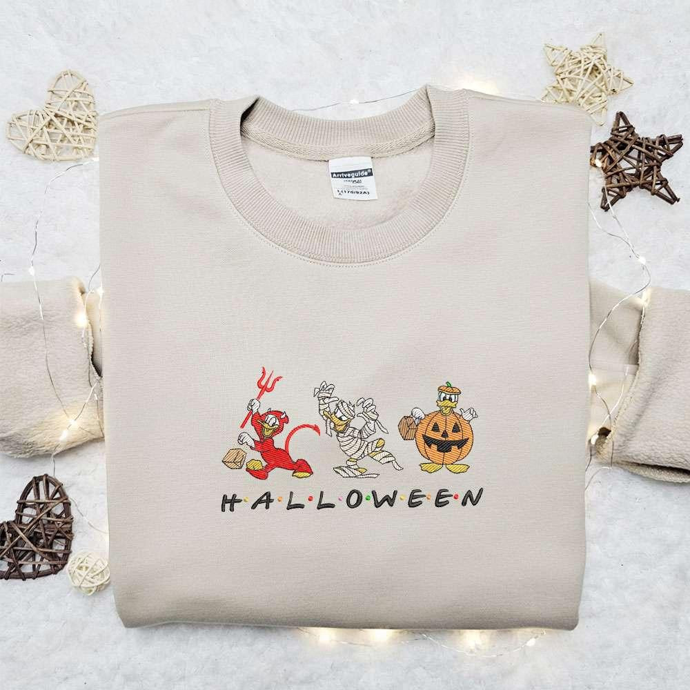 Donald Duck Halloween Cosplays Embroidered Shirt Best Halloween Gifts Ideas