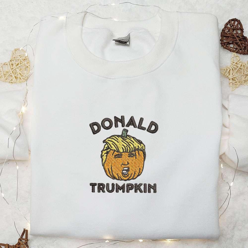 Donald Trumpkin Embroidered Hoodie Donald Trump Embroidered Sweatshirt Hot Political Topics Embroidered T shirt