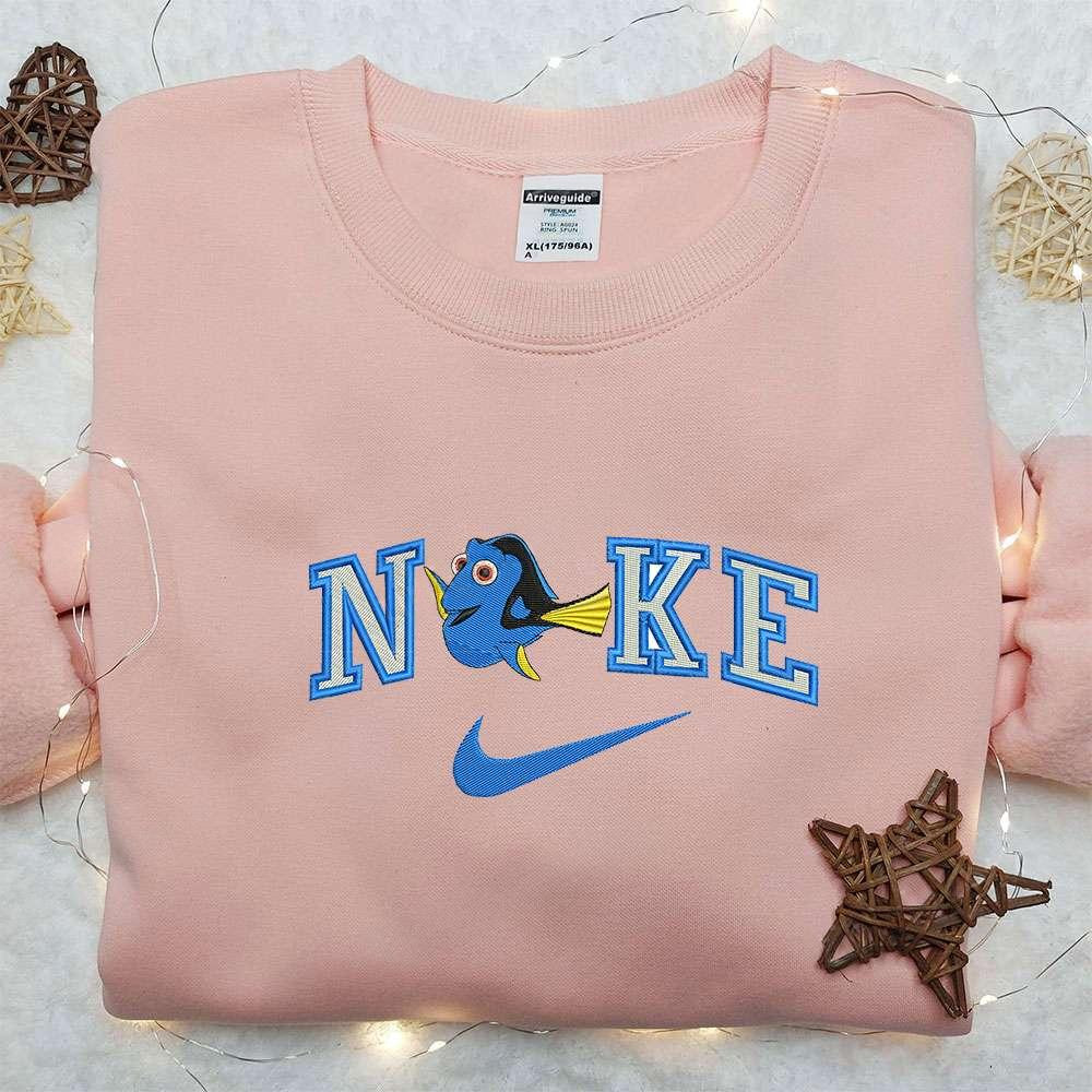 Dory x Nike Embroidered Shirt Finding Dory Embroidered Shirt Custom Nike Embroidered Shirt