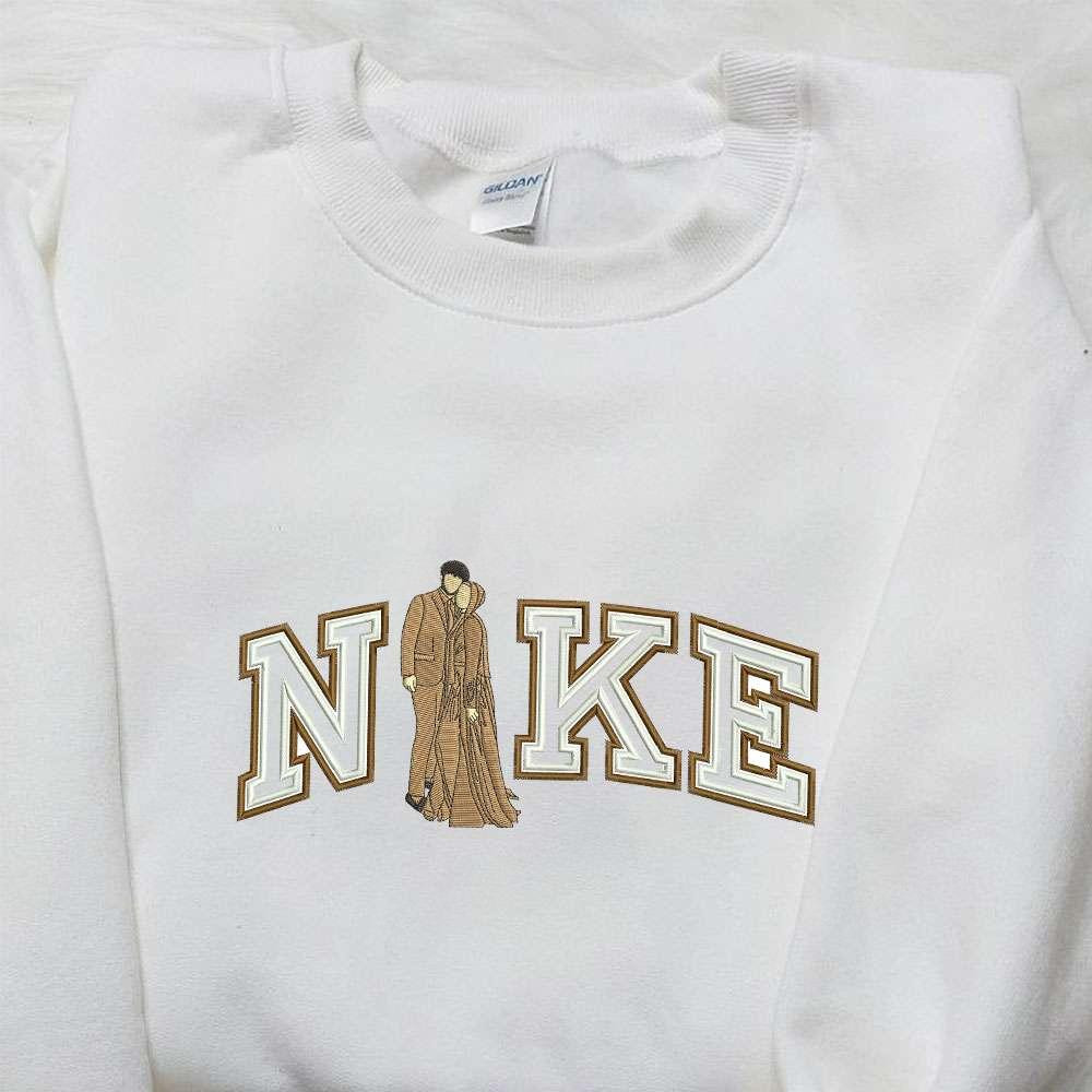 Double Outline Married x Nike Embroidered Shirt Valentine Embroidered Shirt Custom Nike Embroidered Shirt