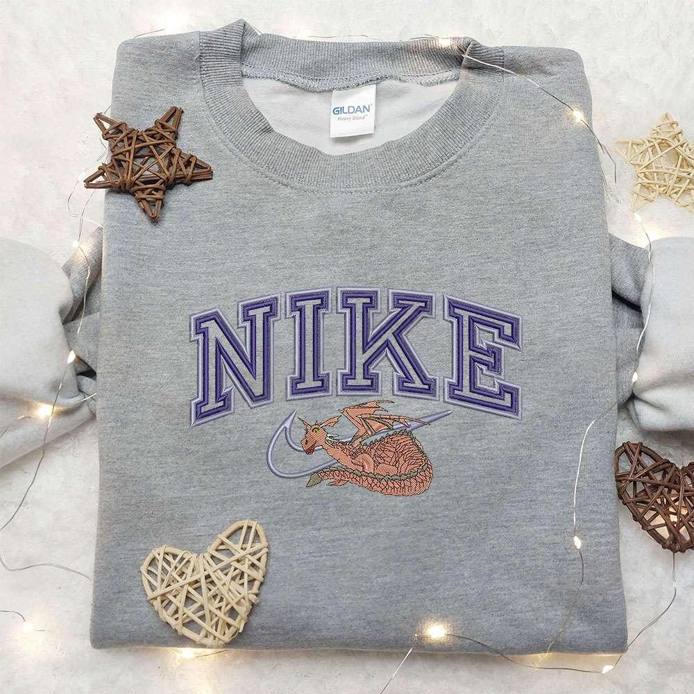 Dragon x Nike Embroidered Shirt Shrek Embroidered Shirt Custom Nike Embroidered Shirt