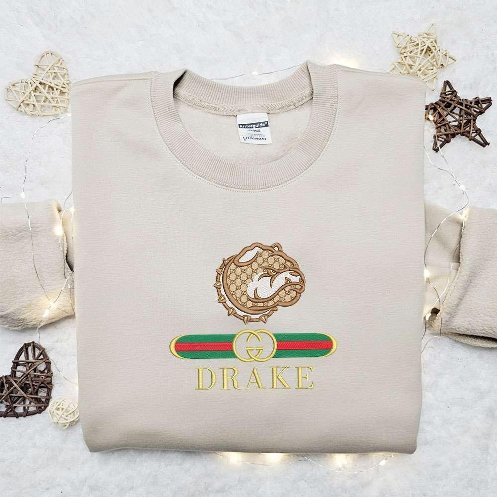 Drake Bulldogs x Gucci Embroidered Shirt NCAA Sports Embroidered Hoodie Best Gift Idea