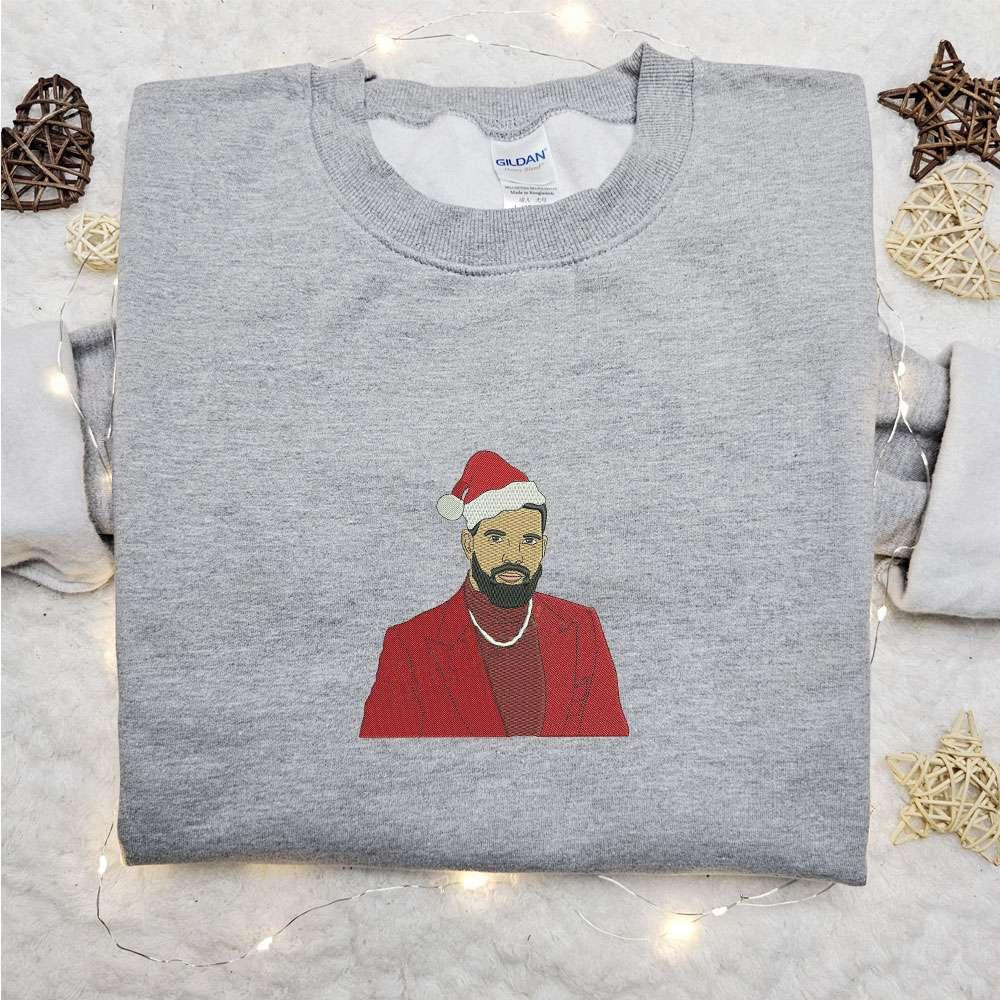 Drake Xmas Embroidered Shirt Celebrity Christmas Embroidered Shirt Best Christmas Gift Ideas For Fans