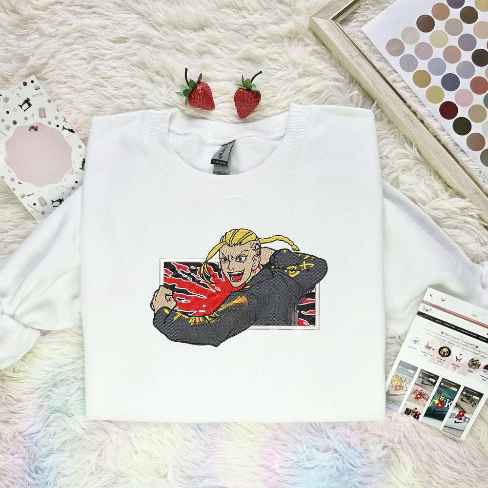 Draken Tokyo Revengers Anime Embroidered Shirt , Anime Embroidered T-shirt Sweatshirt Hoodie, Inspired Anime Movie, Best Gift for Anime Fans