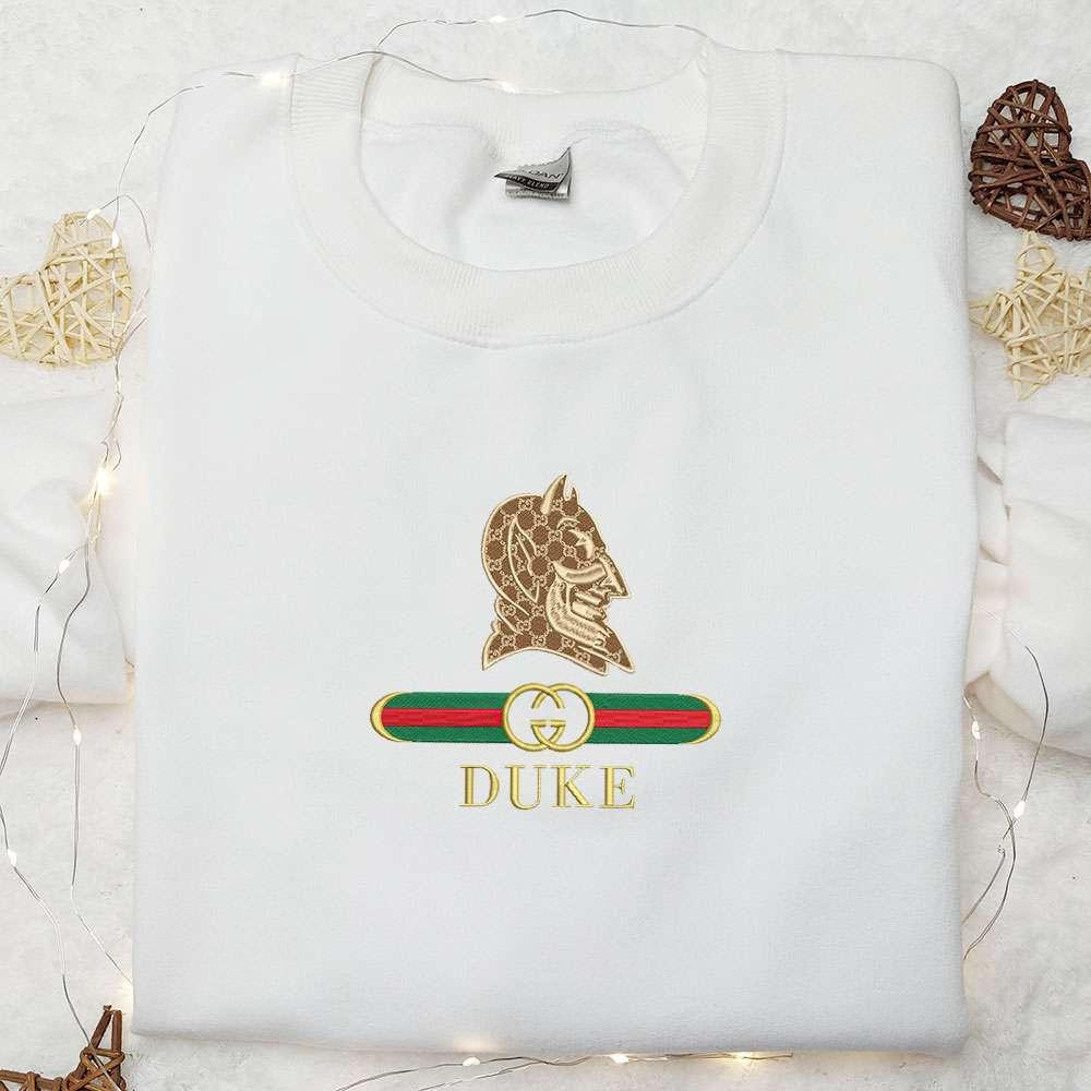 Duke Blue Devils x Gucci Embroidered Shirt NCAA Sports Embroidered Hoodie Best Gift Idea 1