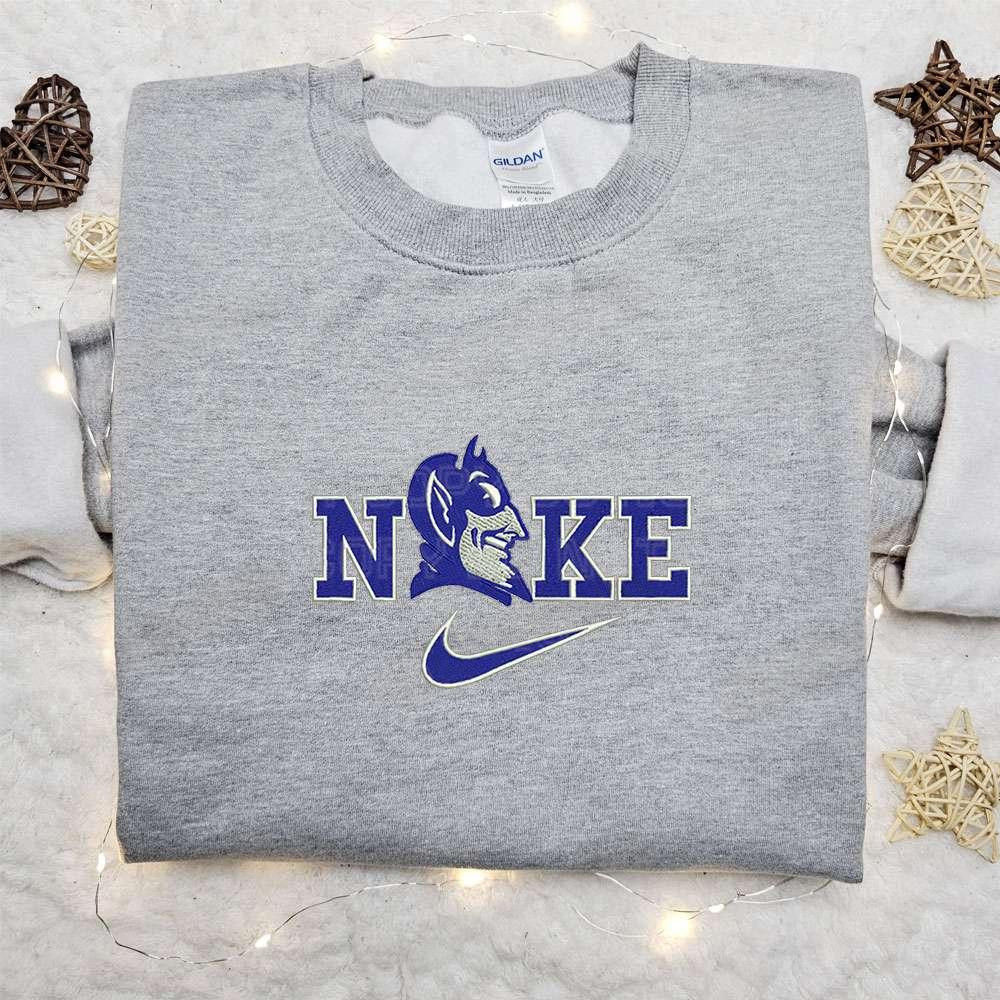 Duke Blue Devils x Nike Embroidered Shirt NCAA Basketball Sports Embroidered Hoodie Best Gift Idea