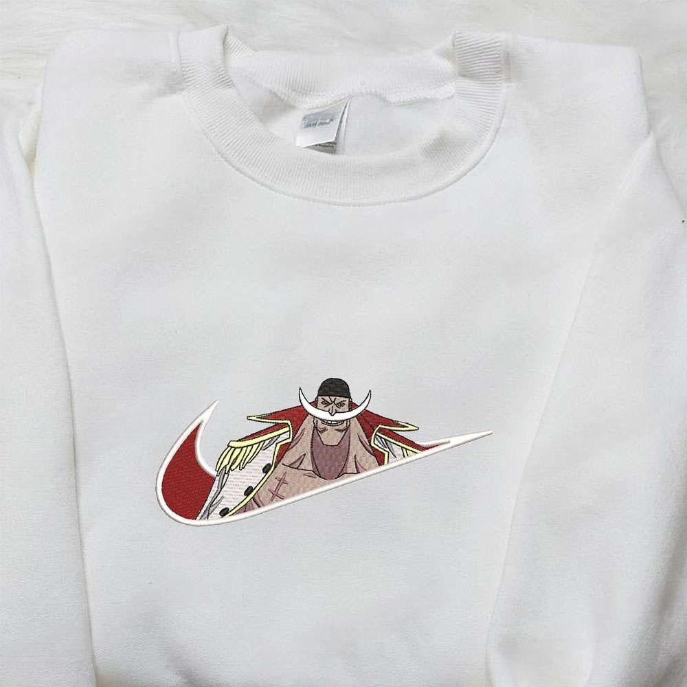 Edward Newgate X Nike Swoosh Anime , Anime Embroidered T-shirt Sweatshirt Hoodie, Inspired Anime Movie, Best Gift for Anime Fans