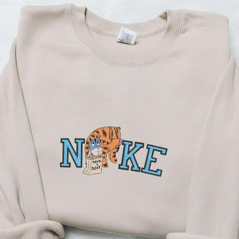 Eeeyore Trick or Treat Halloween x Nike Embroidered Sweatshirt Walt Disney Characters Embroidered Shirt Best Halloween Gift Id