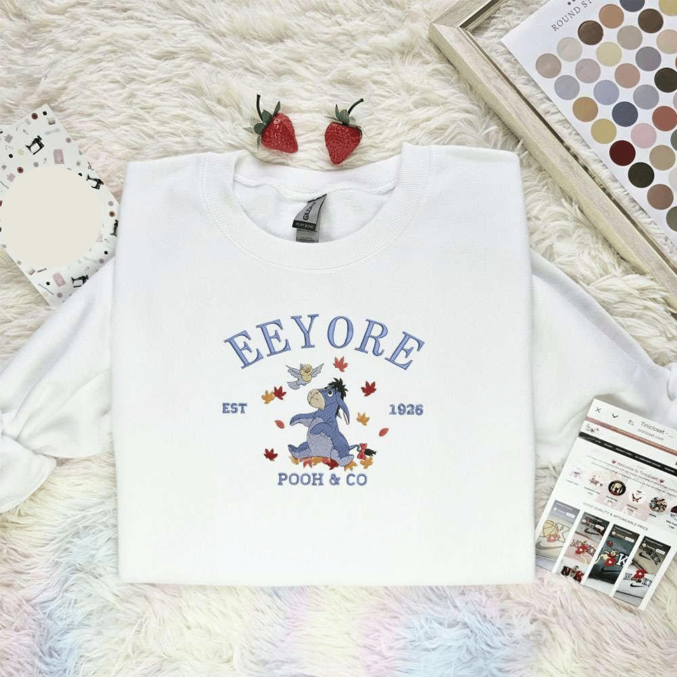 Eeyore Est 1926 Autumn Fall Embroidered Shirt Disney Characters, Best Christmas Gift Ideas For Family