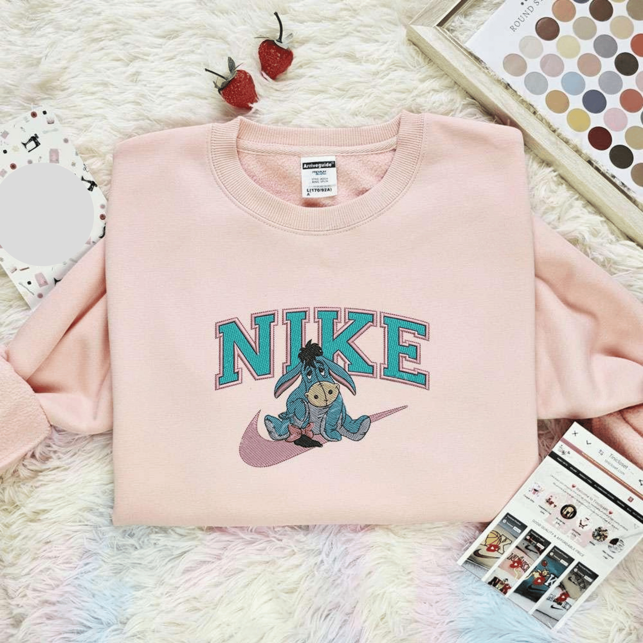 Eeyore Sitting Disney Characters Embroidered Shirt Best Gift Idea For Family