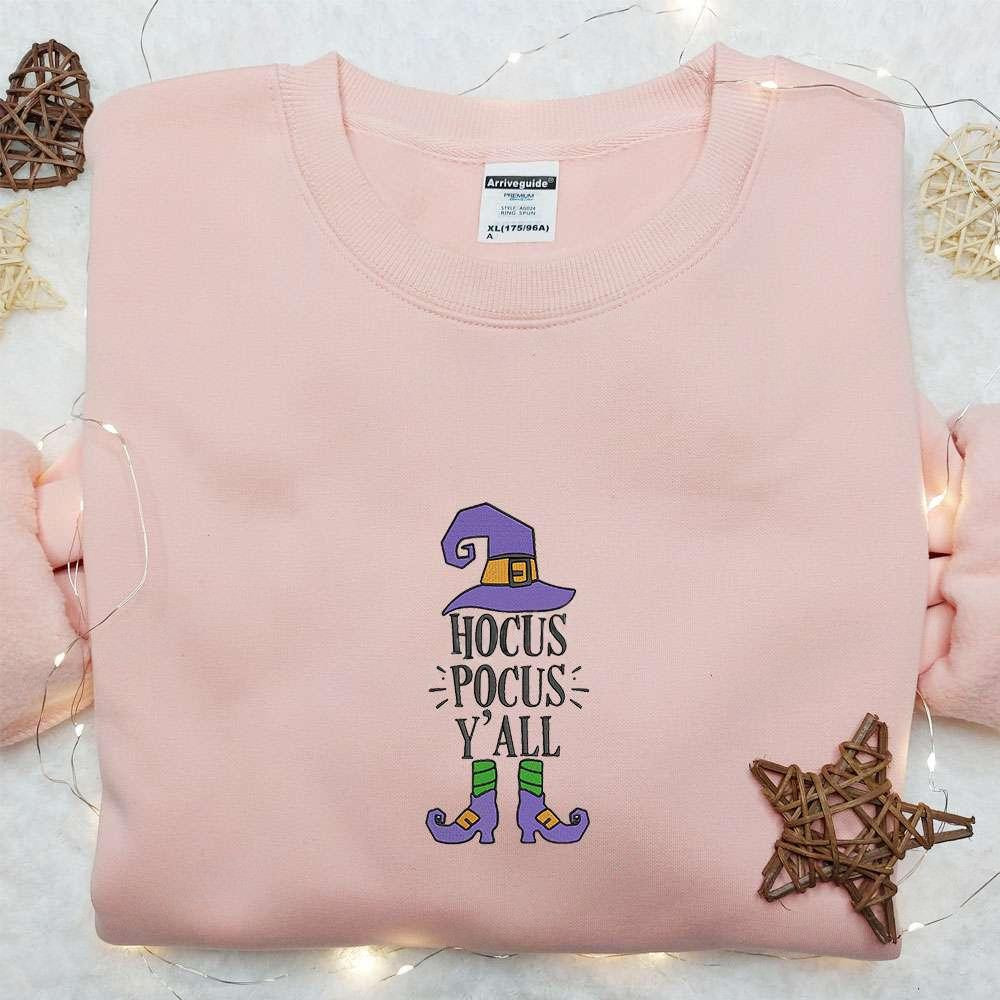 Elf Hocus Pocus Y'all Halloween Embroidered Shirt Adorable Halloween Shirt Inspiring Halloween Shirt
