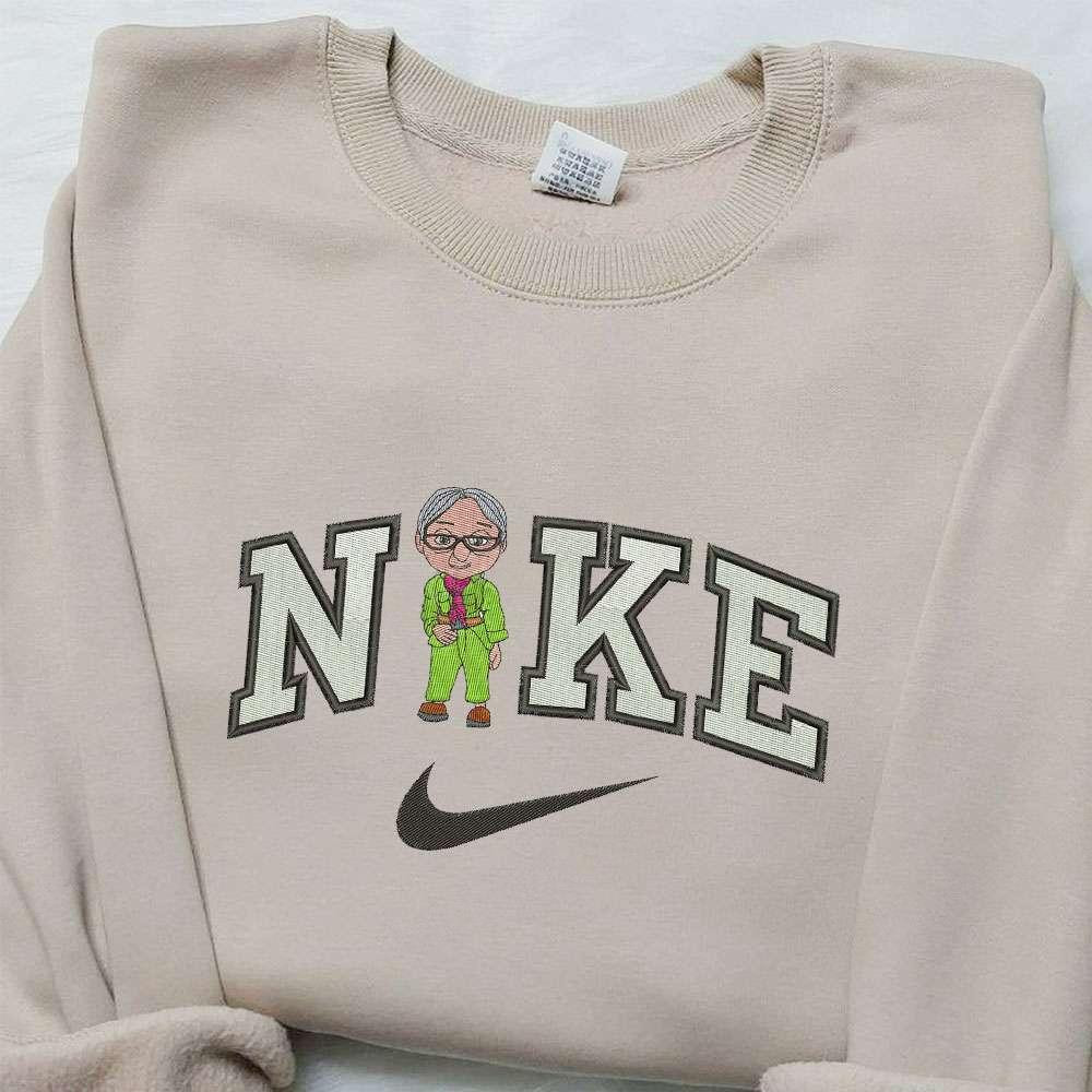 Ellie Fredricksen x Nike Swoosh Embroidered Shirt Up Embroidered Shirt Custom Nike Embroidered Shirt