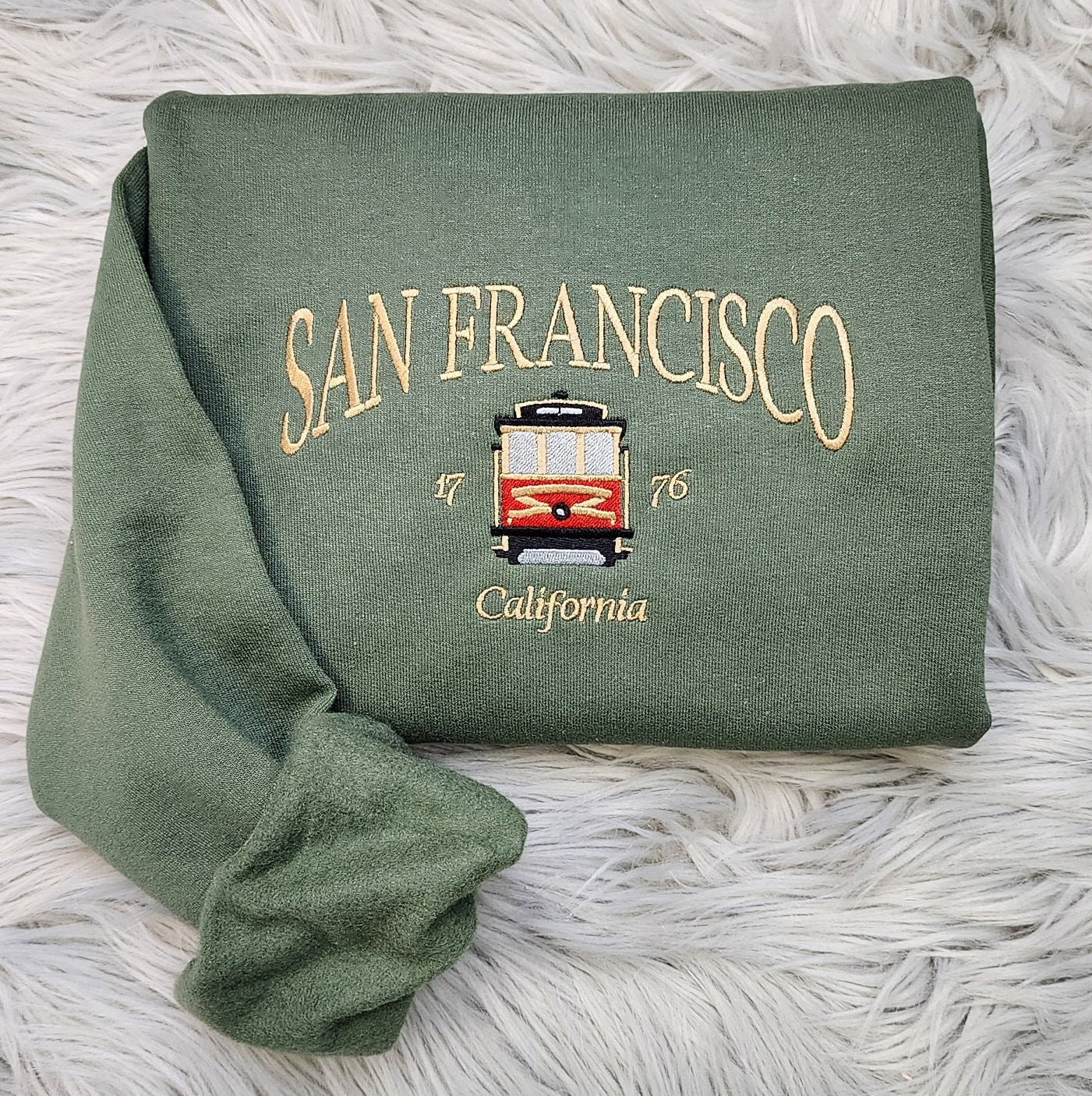 Embroidered San Francisco Sweatshirt - San Francisco California Unisex Shirt great for men and women Sweatshirt or Hooded Sweatshirt