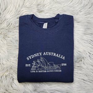 Embroidered Sydney Australia Sweatshirt,  Sydney Australia Unisex Sweatshirt Unisex Sweatshirt or Hooded Sweatshirt