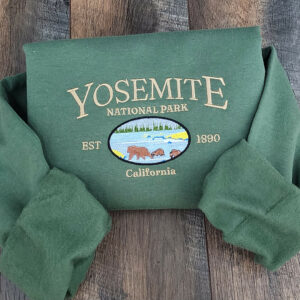 Embroidered Yosemite National Park Unisex Sweatshirt, California Yosemite , USA National Parks Embroidery, Sweatshirt